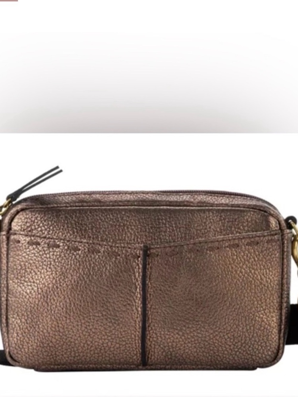 The Sak Cora Phone Leather Crossbody Bag In Brown-Guitar Strap-Detachable Strap